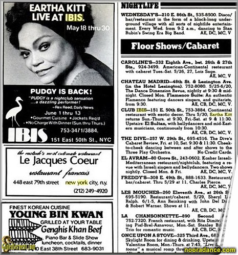 Eartha Kit at the Ibis