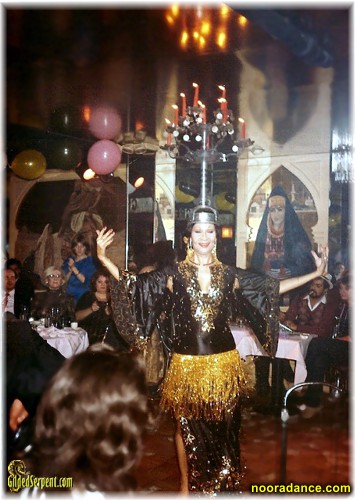 Samiha dances with the shamdan!