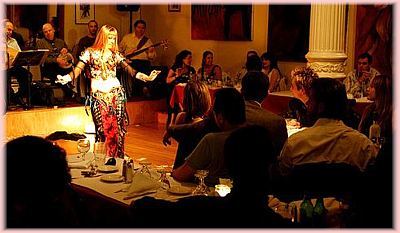 author performing in a club