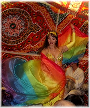 Author dances with musicians
