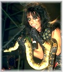 Alice Cooper with his snake