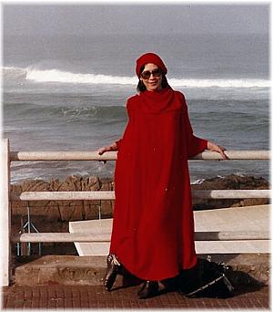 Amina in Moroccan inspired couture