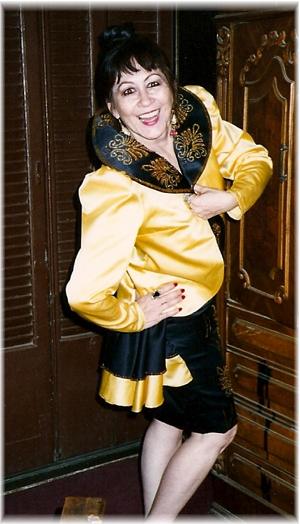 Amina in Hind's nightclub clothes