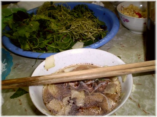 This is the "national" dish of Vietnam. The name is pronounced like "fur".