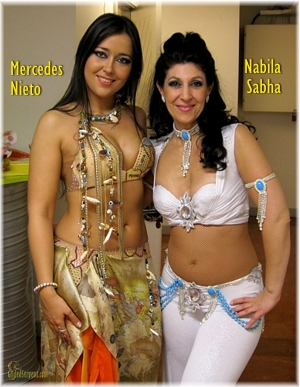 Nabila and Mercedes backstage