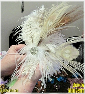 Wicked Smiley feathered hairclip