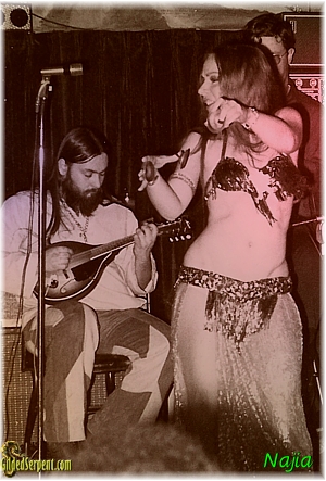 Najia entertaining at a club