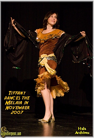 Tiffany dances the Melaya in 2007