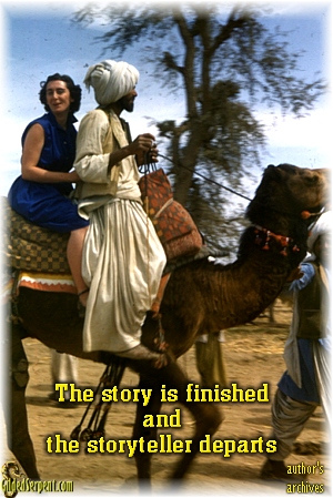 author rides a camel