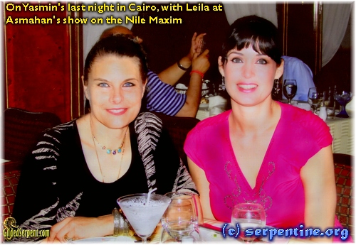Yasmin and Leila at Asmahan's show on the Nile Maxim in September 2012