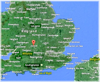Map of Southern England