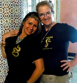 Asmahan poses with  Lynette in her GS tshirt