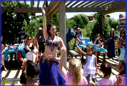 Khalilah entertains at a 5 year old birthday party