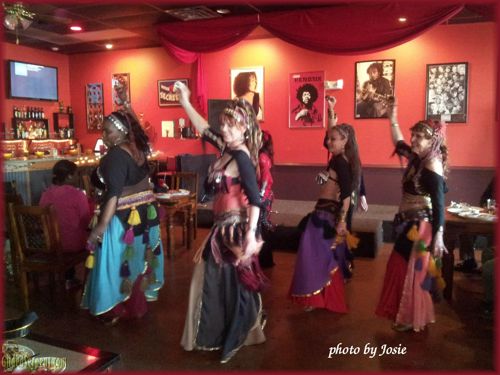 In the finger cymbals photo