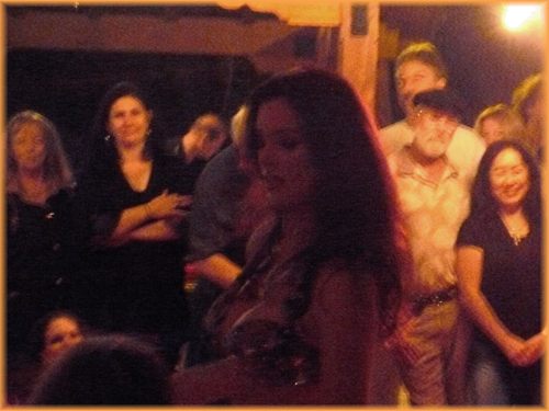 Leila of Cairo dances at GS party