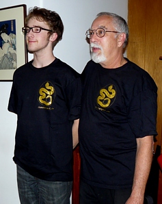 George and Michel in GS Tshirts